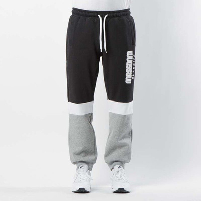 Mass DNM spodnie dresowe Respect Sweatpants Regular Fit - light heather grey / black