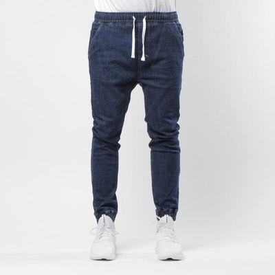 Mass DNM spodnie Joggers Jeans Sneaker Fit - dark blue
