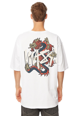 Mass Denim Koszulka Dragon T-shirt biała