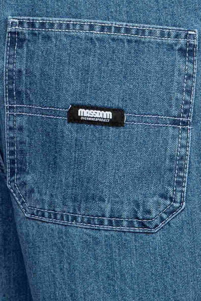 Mass DNM szorty Block Jeans Shorts baggy fit - niebieskie