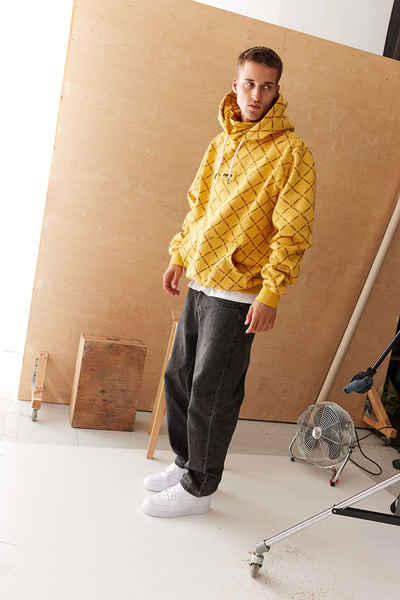 Mass DNM bluza Sweatshirt Monogram Hoody żółta