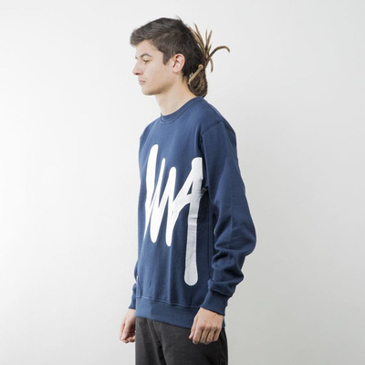 Mass Denim bluza sweatshirt Signature Big crewneck navy