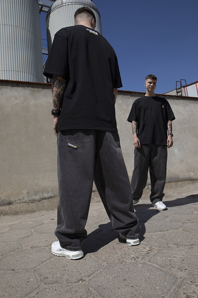 Mass DNM spodnie Jeans Beginner Original Baggy Fit - czarne