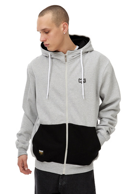 Mass DNM bluza Sweatshirt Signature Patch Zip Hoody - szara