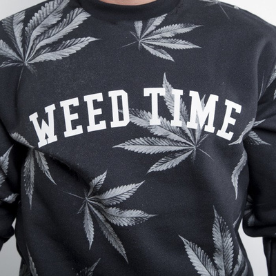 Mass Denim bluza crewneck Blvck Weed crewneck black