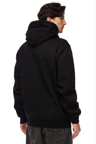Mass DNM bluza Sweatshirt Signature Patch Zip Hoody - czarna