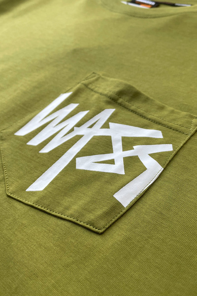 Mass Denim Pocket sign T-shirt oliwkowa