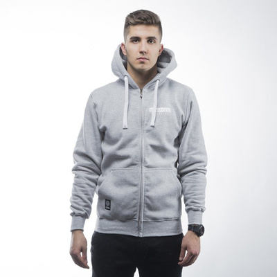 Mass Denim bluza sweatshirt Classics zip hoody light heather grey 