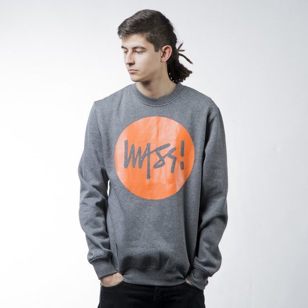 Mass Denim sweatshirt bluza Signature crewneck dark heather grey