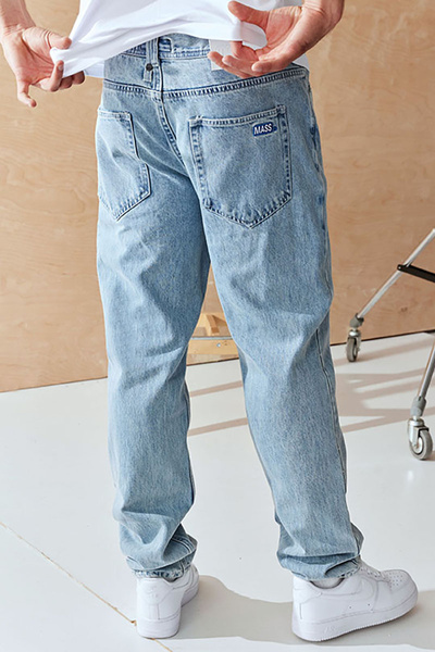 Mass DNM spodnie Box Jeans Relax Fit - jasnoniebieskie
