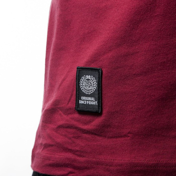 Mass Denim t-shirt koszulka Pocket Signature claret