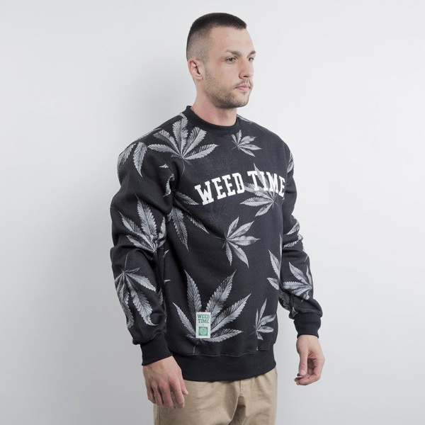 Mass Denim bluza crewneck Blvck Weed crewneck black