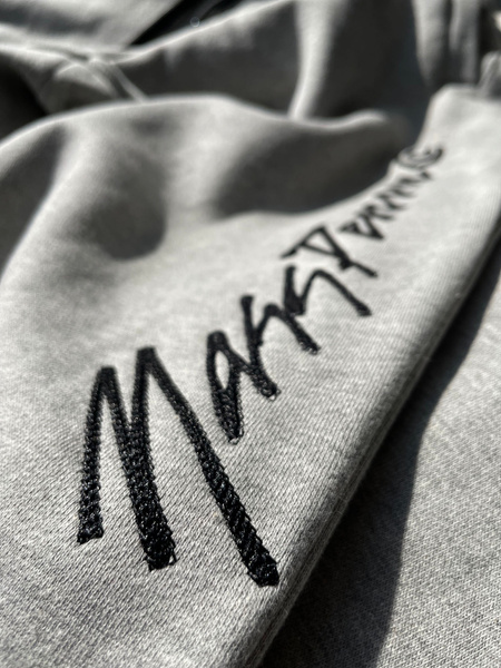 Mass DNM spodnie dresowe Initials Extra Baggy Fit Sweatpants - szare