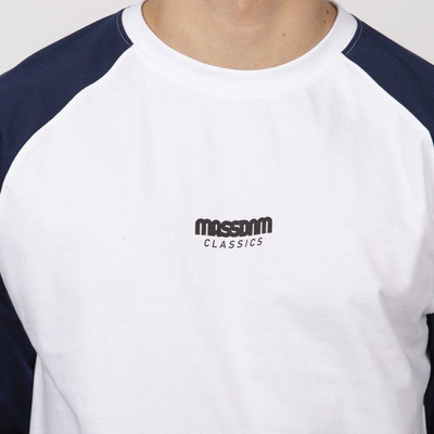 Mass DNM koszulka Classics Small Logo Longsleeve - white / navy