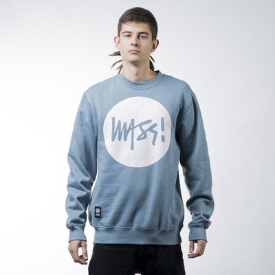 Mass Denim sweatshirt bluza Signature crewneck steel blue