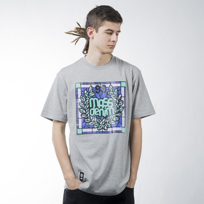 Mass Denim t-shirt koszulka Glassy light heather grey