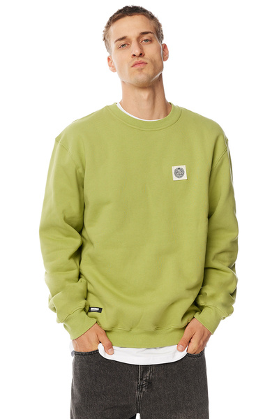 Mass DNM bluza Sweatshirt Patch Crewneck - oliwkowa