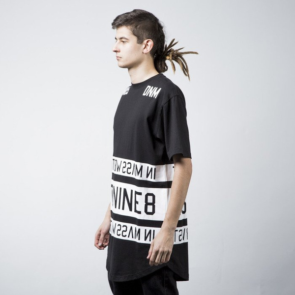 Mass Denim t-shirt koszulka Dyme long fit black BLAKK