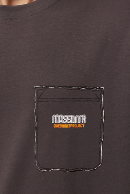 Mass DNM koszulka Fake Pocket T-shirt - szara