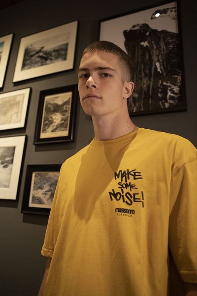 Mass Denim Koszulka Noise T-shirt żółta