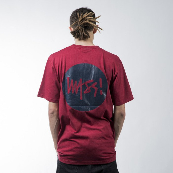 Mass Denim t-shirt koszulka Pocket Signature claret