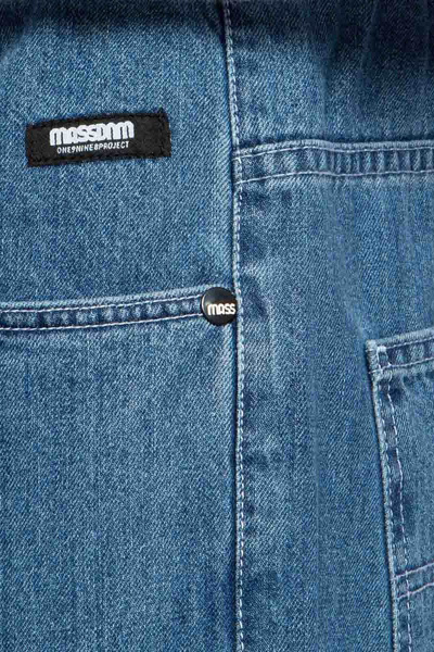 Mass DNM szorty Block Jeans Shorts baggy fit - niebieskie