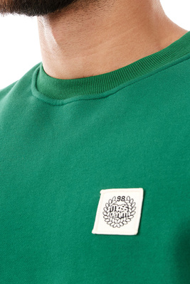 Mass DNM bluza Sweatshirt Patch Crewneck - zielona