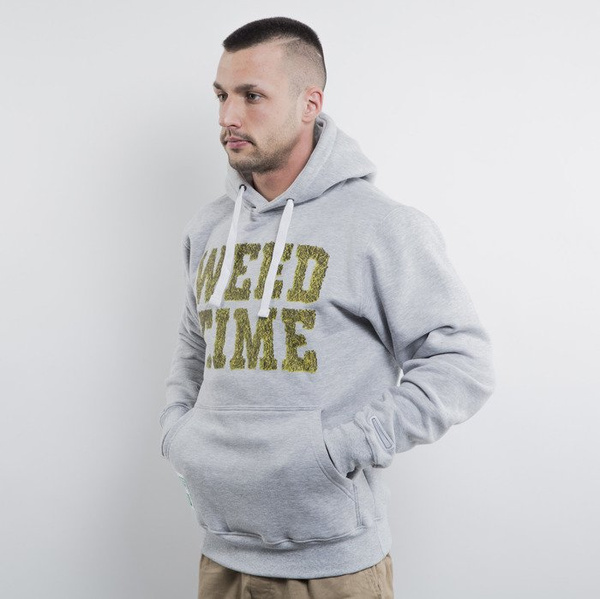 Mass Denim bluza hoody Weed Time light heather grey