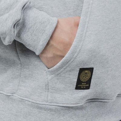 Mass DNM bluza Sweatshirt Hoody Half Zip Signature - light heather grey