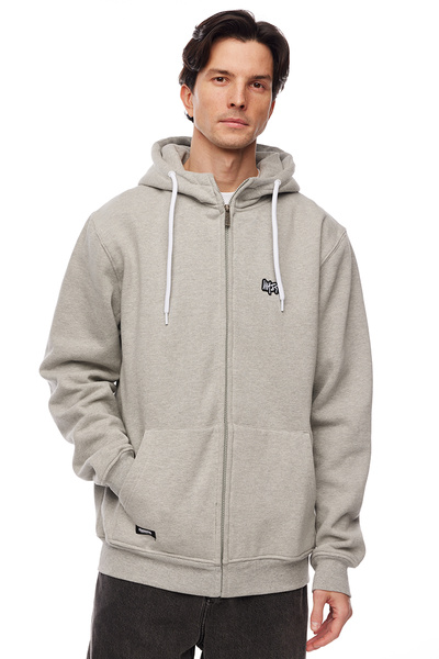 Mass DNM bluza Sweatshirt Signature Patch Zip Hoody - szara