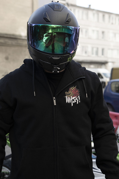 Mass DNM bluza Sweatshirt Dragon Hoody zip czarna