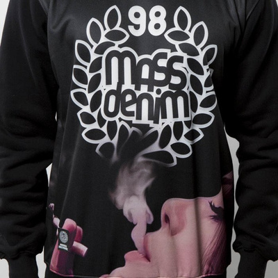 Bluza Mass Denim Sweatshirt Crewneck Real Chill - black