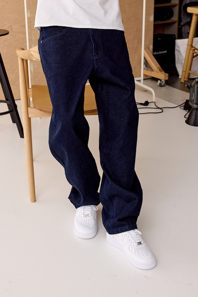 Mass DNM spodnie Jeans Casual Baggy Fit - granatowe