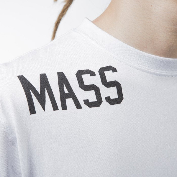 Mass Denim t-shirt koszulka Dyme long fit white BLAKK
