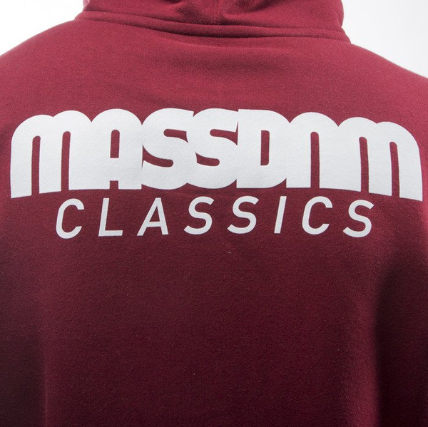 Mass Denim bluza sweatshirt Classics zip hoody claret