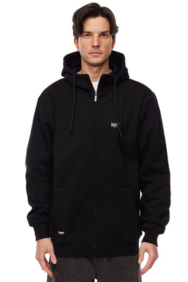 Mass DNM bluza Sweatshirt Signature Patch Zip Hoody - czarna