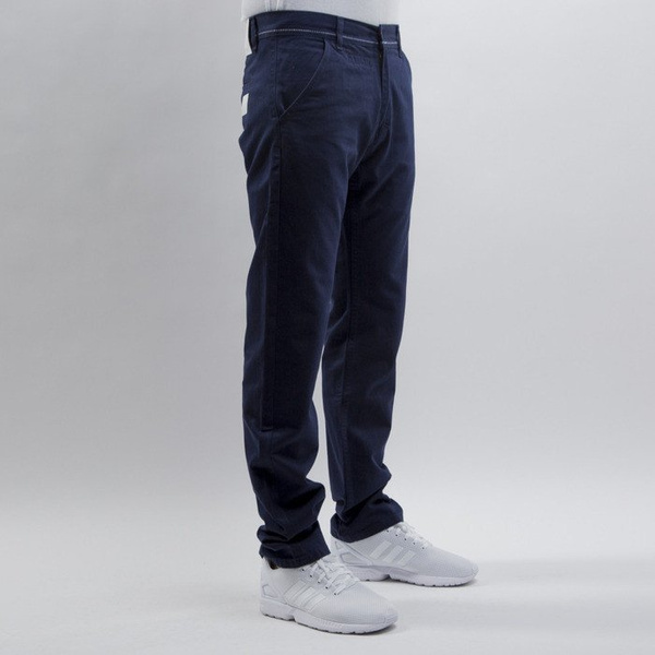 Mass Denim spodnie chino Base straight fit navy