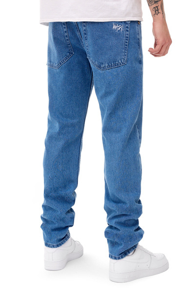 Mass DNM spodnie Signature 2.0 Jeans Tapered Fit - niebieskie