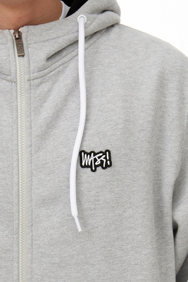Mass DNM bluza Sweatshirt Signature Patch Zip Hoody - szara
