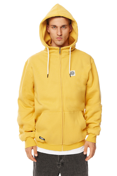 Mass DNM bluza Sweatshirt Patch Zip Hoody - żółta