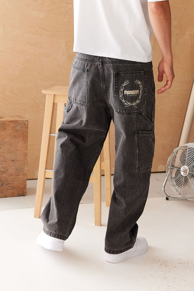 Mass DNM spodnie Crown Jeans Extra baggy Fit - czarne