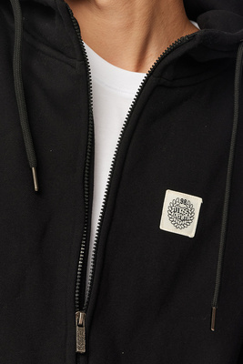 Mass DNM bluza Sweatshirt Patch Zip Hoody - czarna