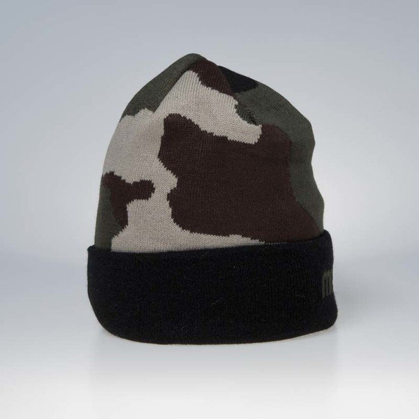 Mass DNM czapka zimowa Half Camo Beanie woodland camo