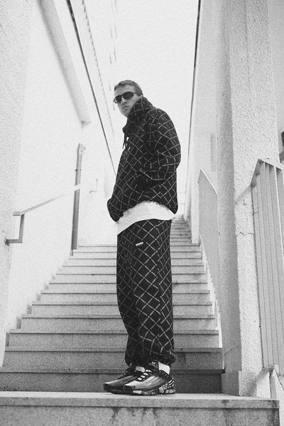 Mass DNM spodnie dresowe Monogram Baggy Fit Sweatpants - czarne