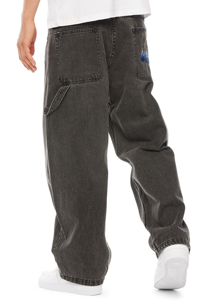 Mass DNM spodnie Wall Jeans Extra baggy Fit - czarne