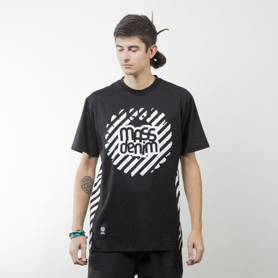 Mass Denim koszulka t-shirt Stripes Logo black