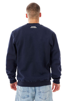 Mass DNM bluza Sweatshirt Patch Crewneck - granatowa
