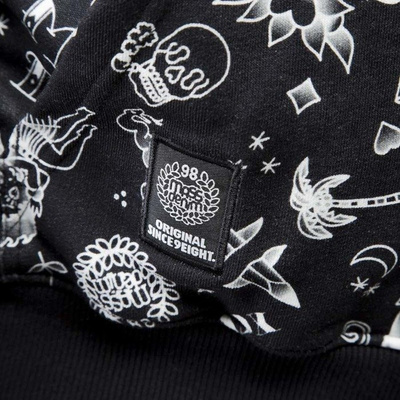 Mass Denim bluza hoody Tattoo Zip black