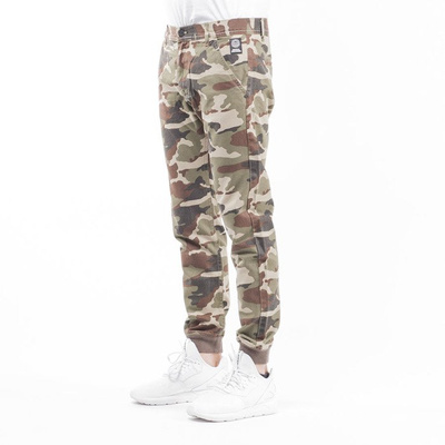 Mass Denim spodnie jogger chino Classics sneaker fit woodland camo light