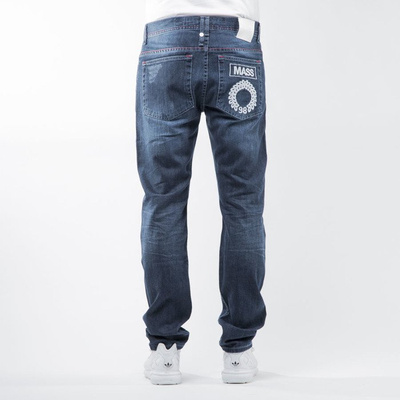Mass Denim spodnie jeans Conversion tapered fit distressed  blue BLAKK